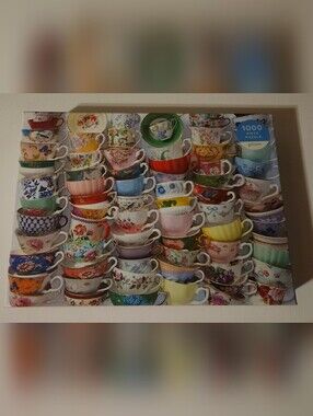 Galison Vintage Floral Teacup Stack Puzzle - 1000 Piece